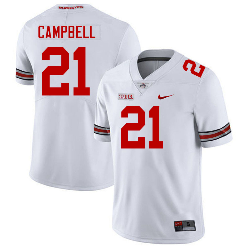 #21 Parris Campbell Ohio State Buckeyes Jerseys Football Stitched-White